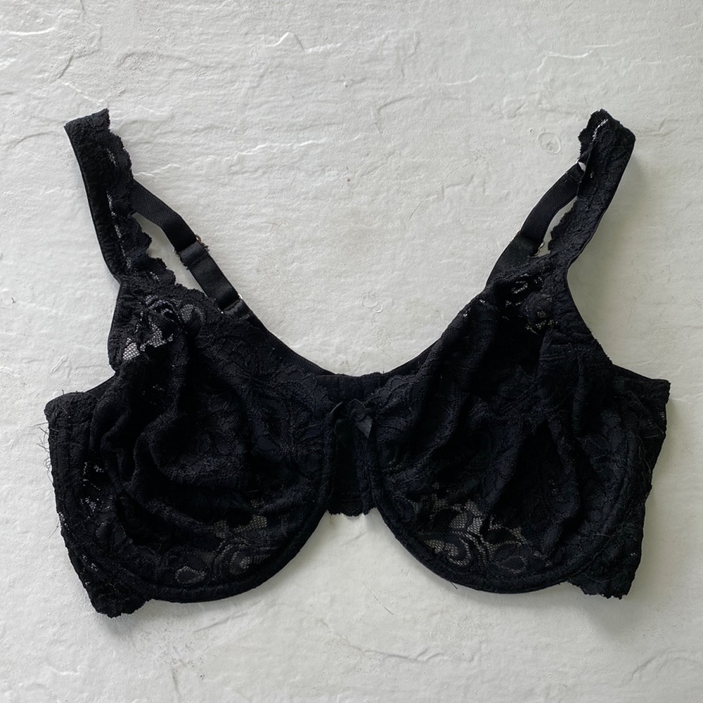 SMART AND SEXY  Underwire, Lace Bra, Black, Size 40D
